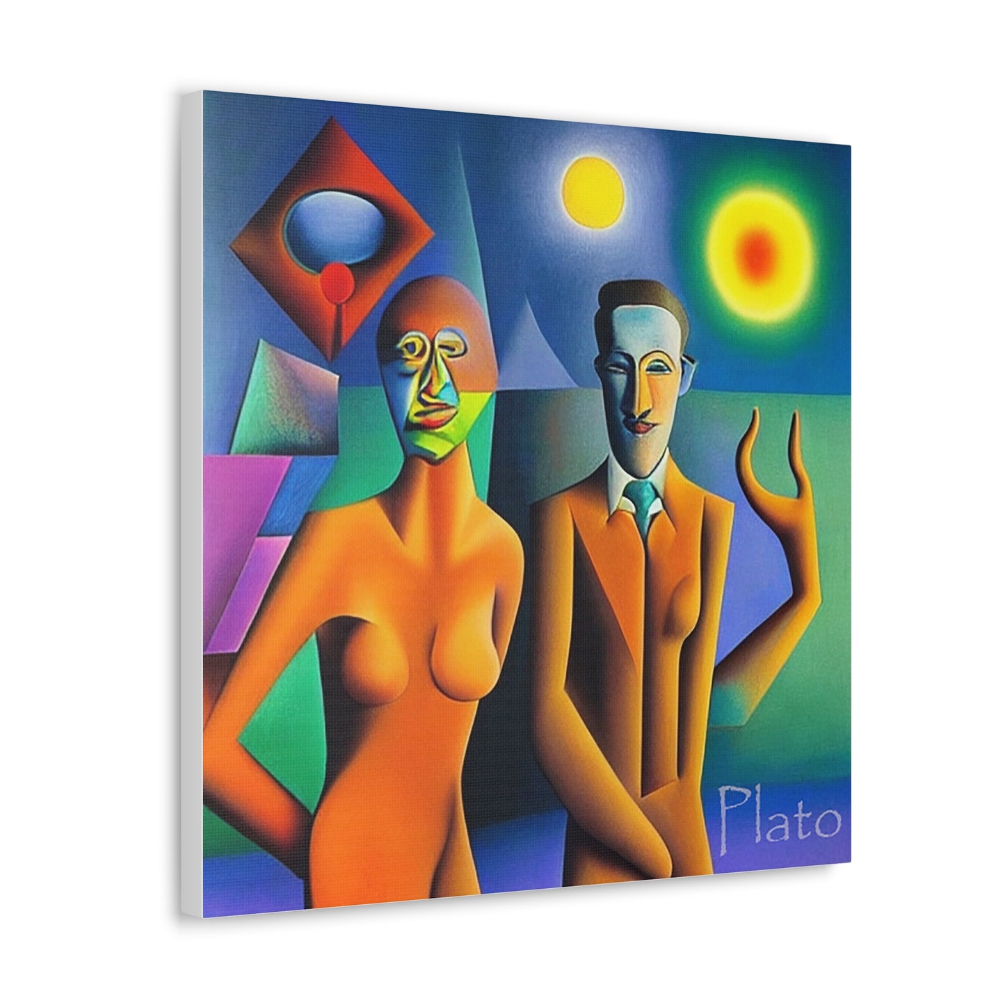 Celestial Encounter on Canvas