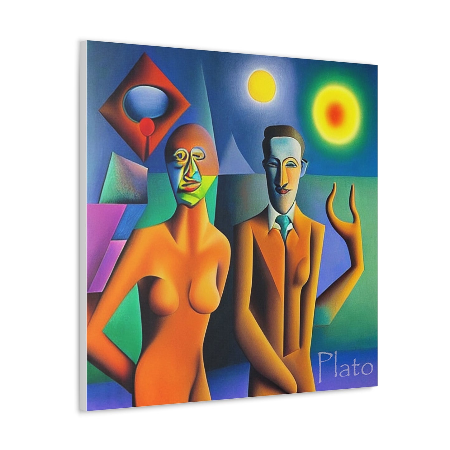 Celestial Encounter on Canvas