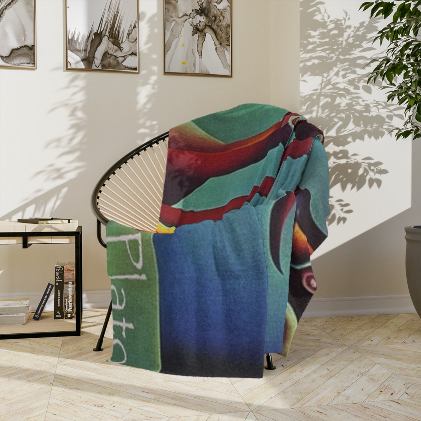 Abstract Reflections Microfiber Blanket
