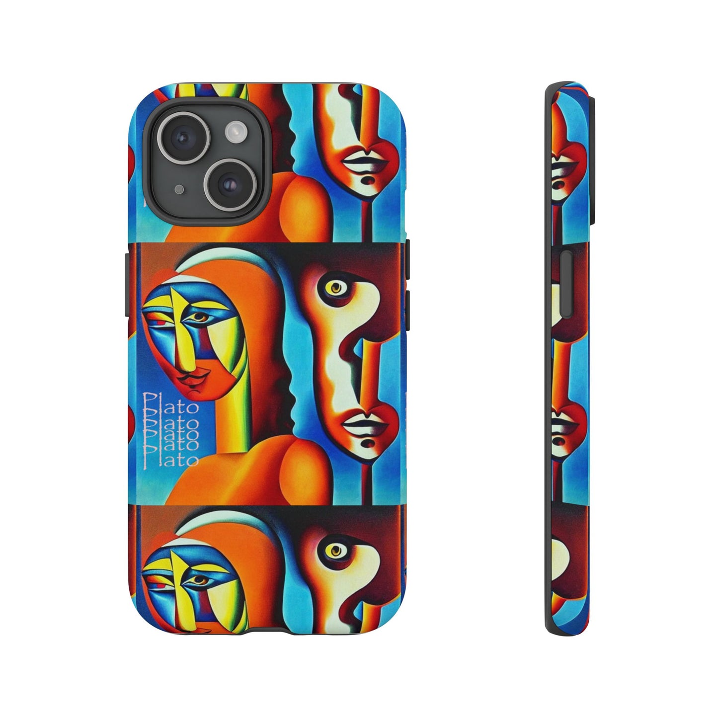 "Cubist Echoes" Artistic Phone Case for iPhone 15