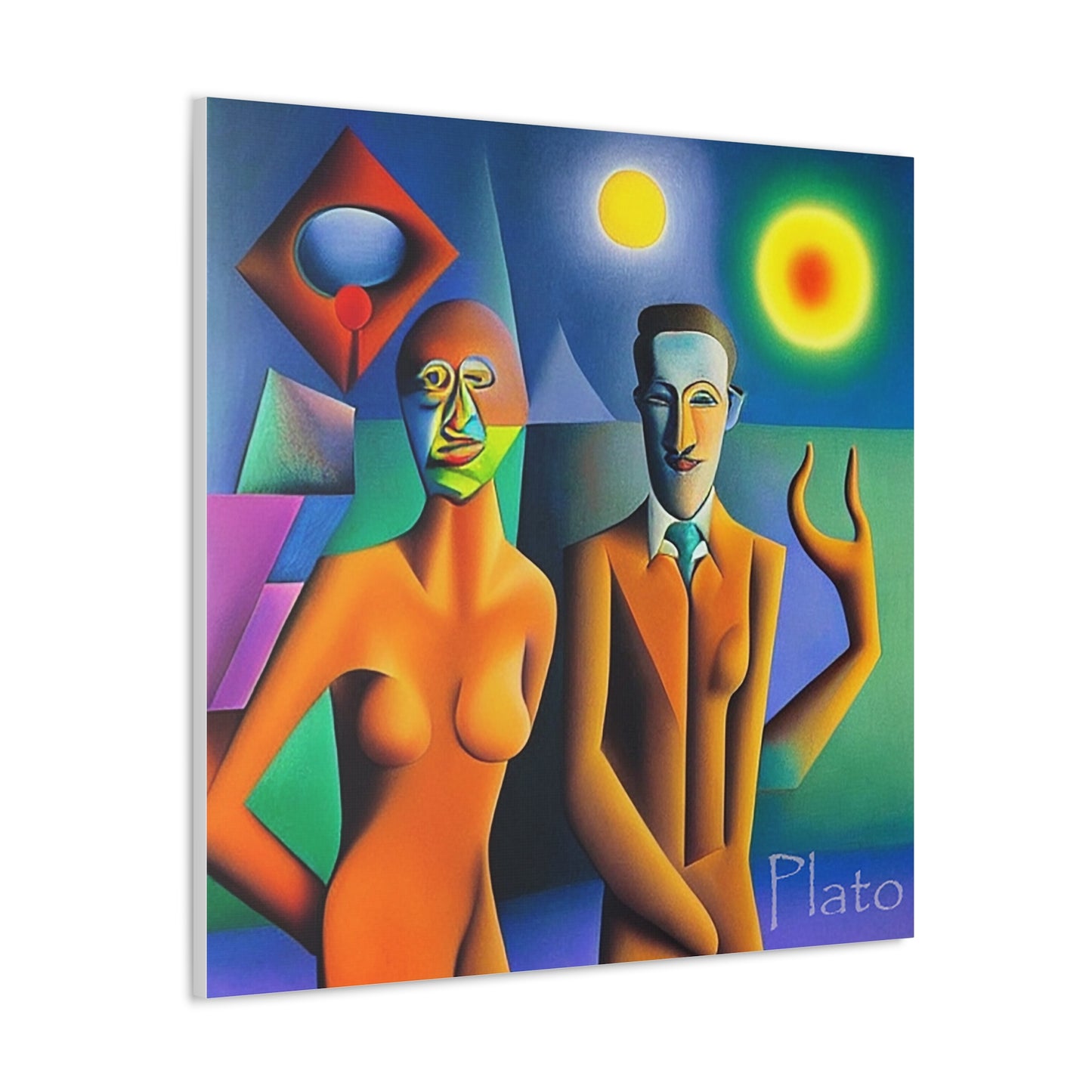 Celestial Encounter on Canvas