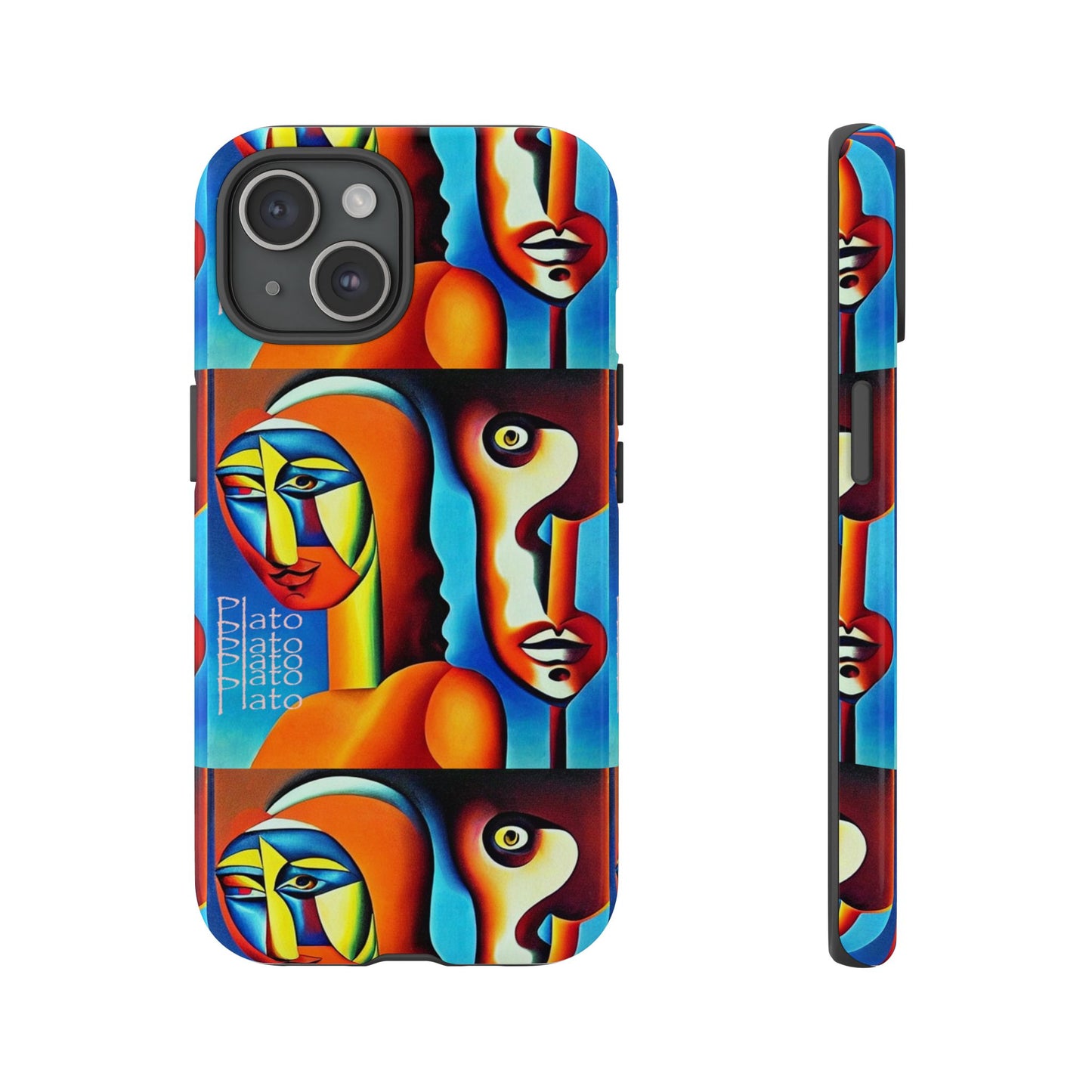 "Cubist Echoes" Artistic Phone Case for iPhone 15