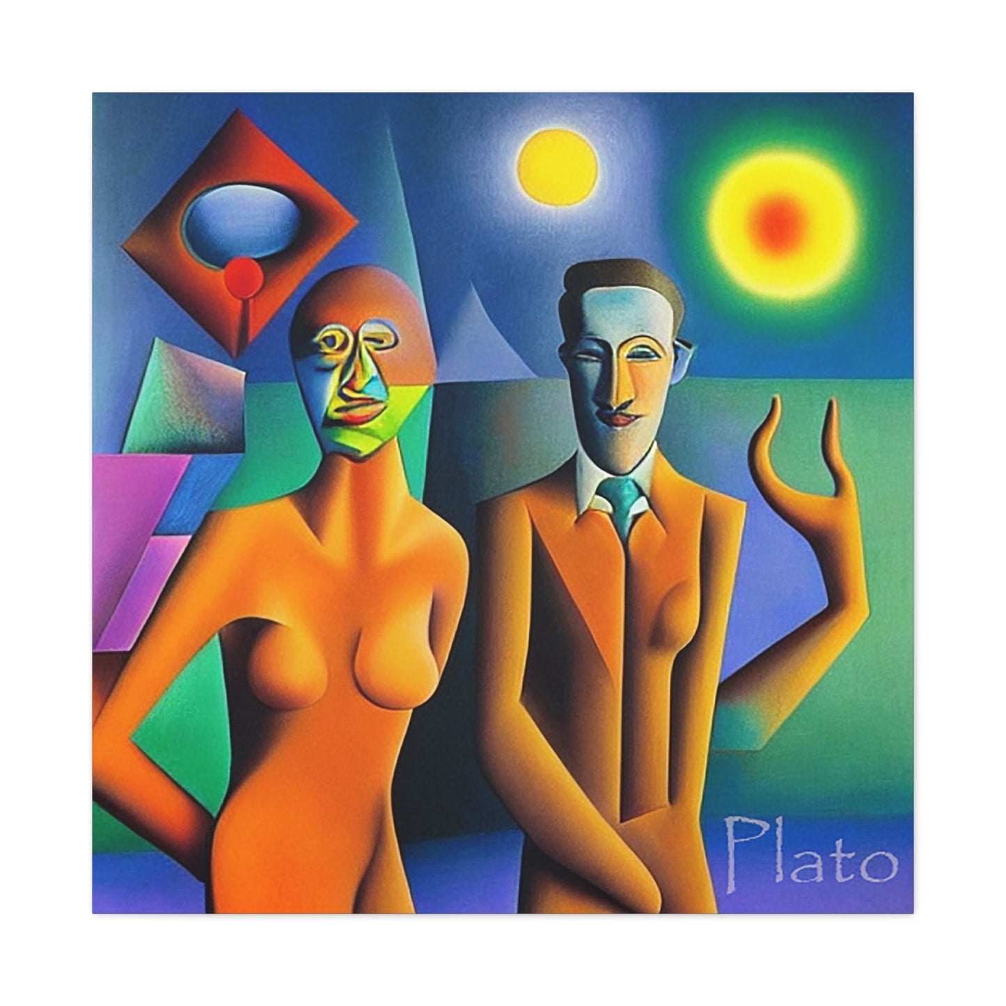 Celestial Encounter on Canvas