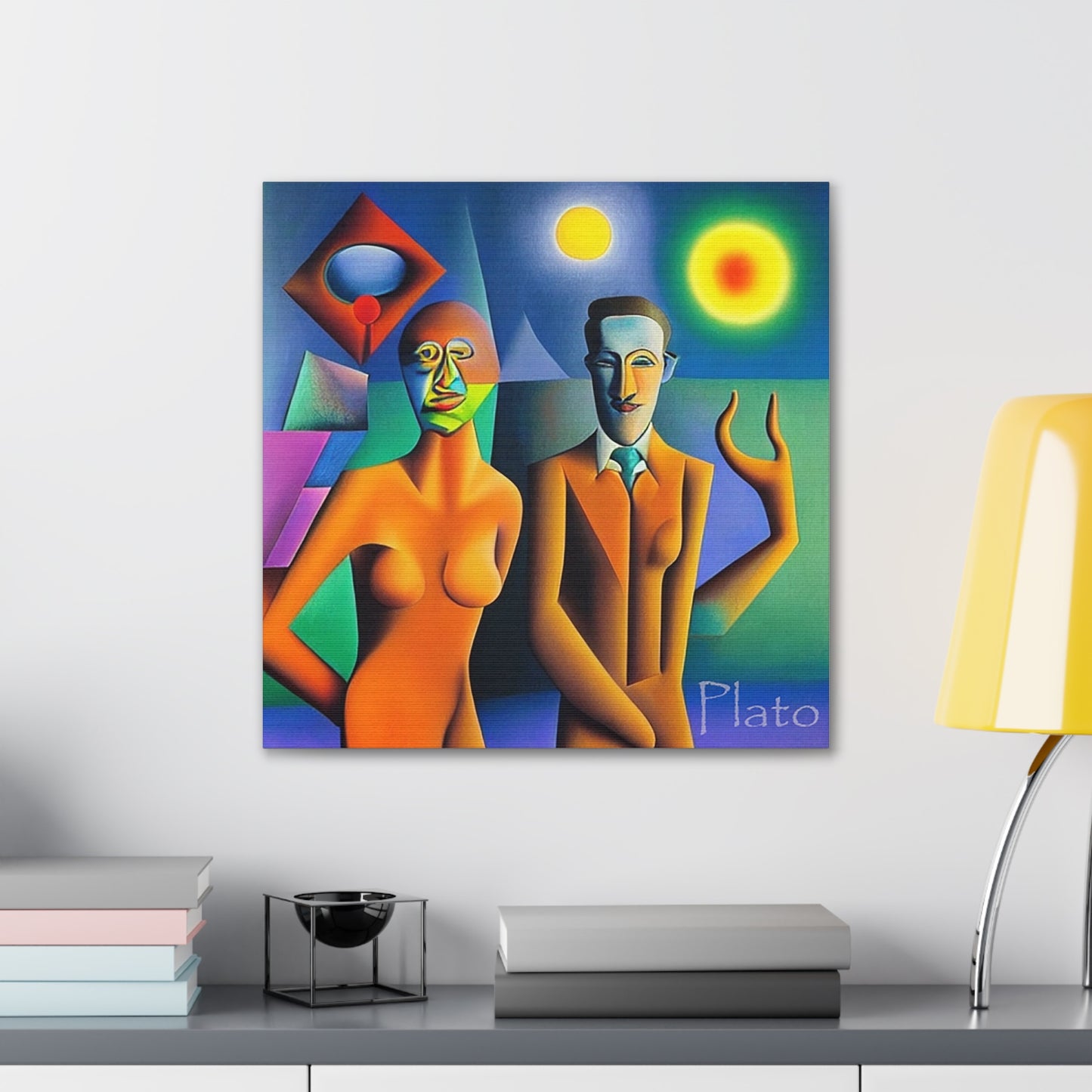 Celestial Encounter on Canvas