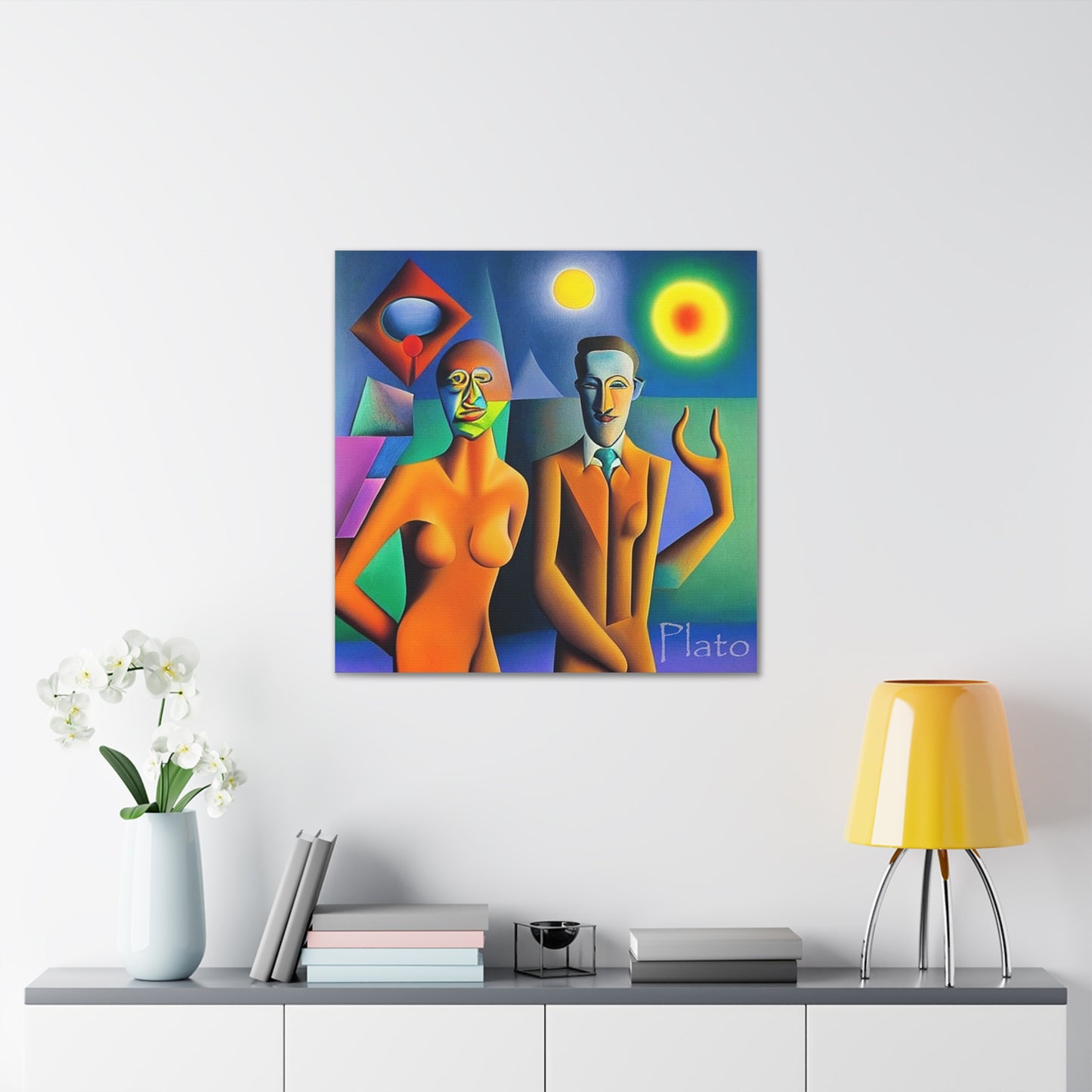 Celestial Encounter on Canvas