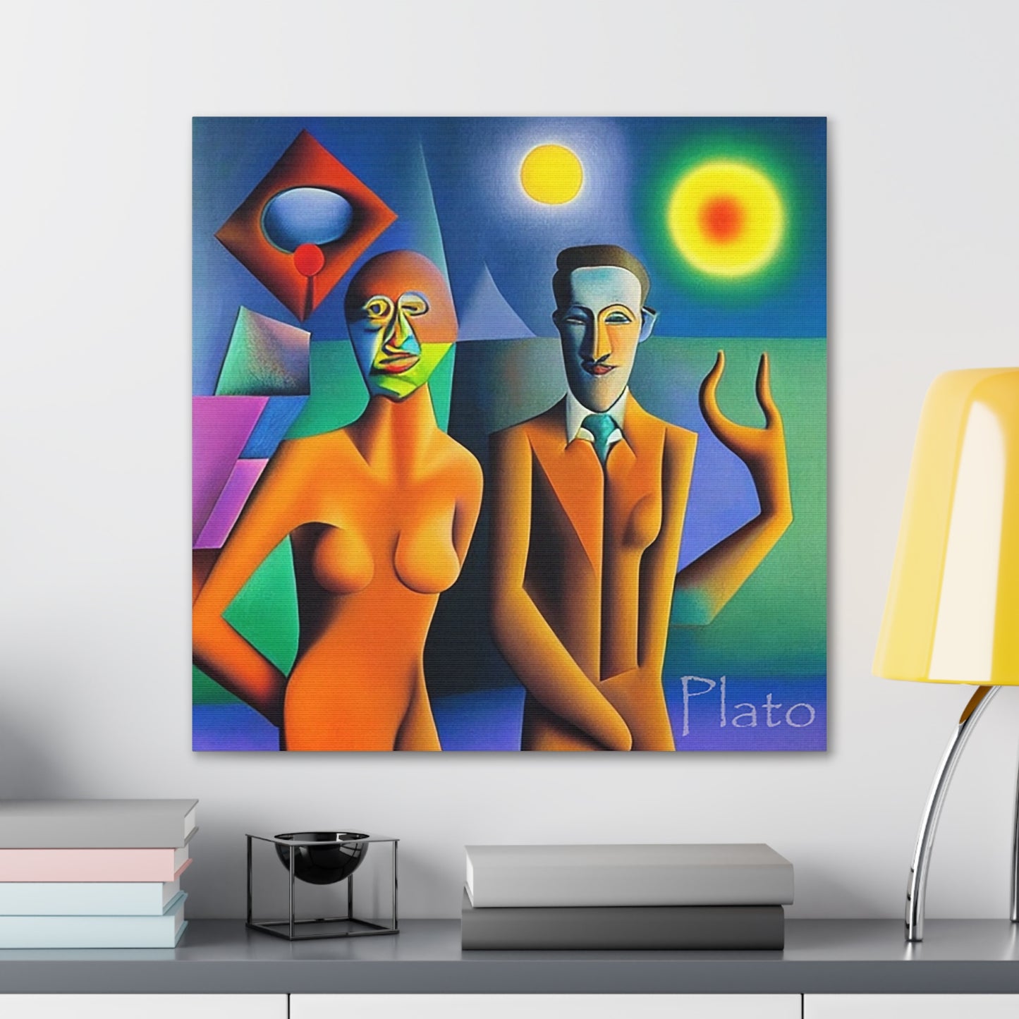 Celestial Encounter on Canvas