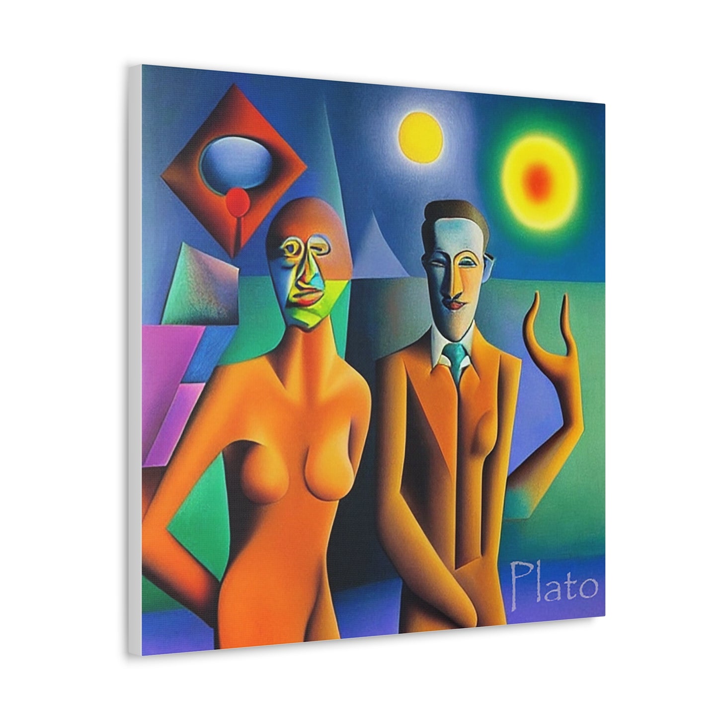 Celestial Encounter on Canvas