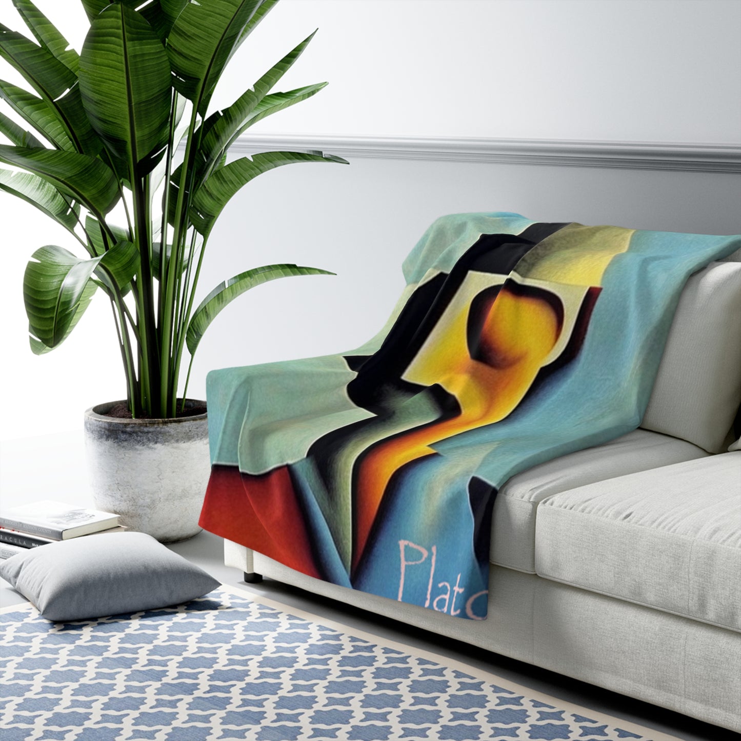 Modern Sentinel Sherpa Fleece Blanket