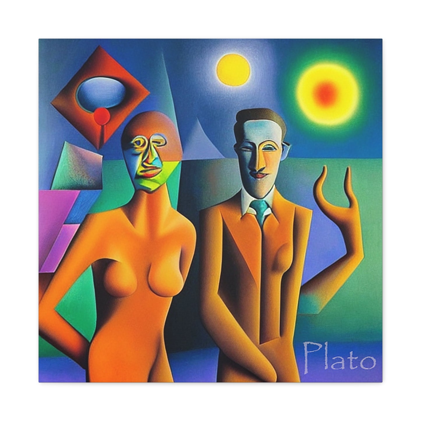 Celestial Encounter on Canvas