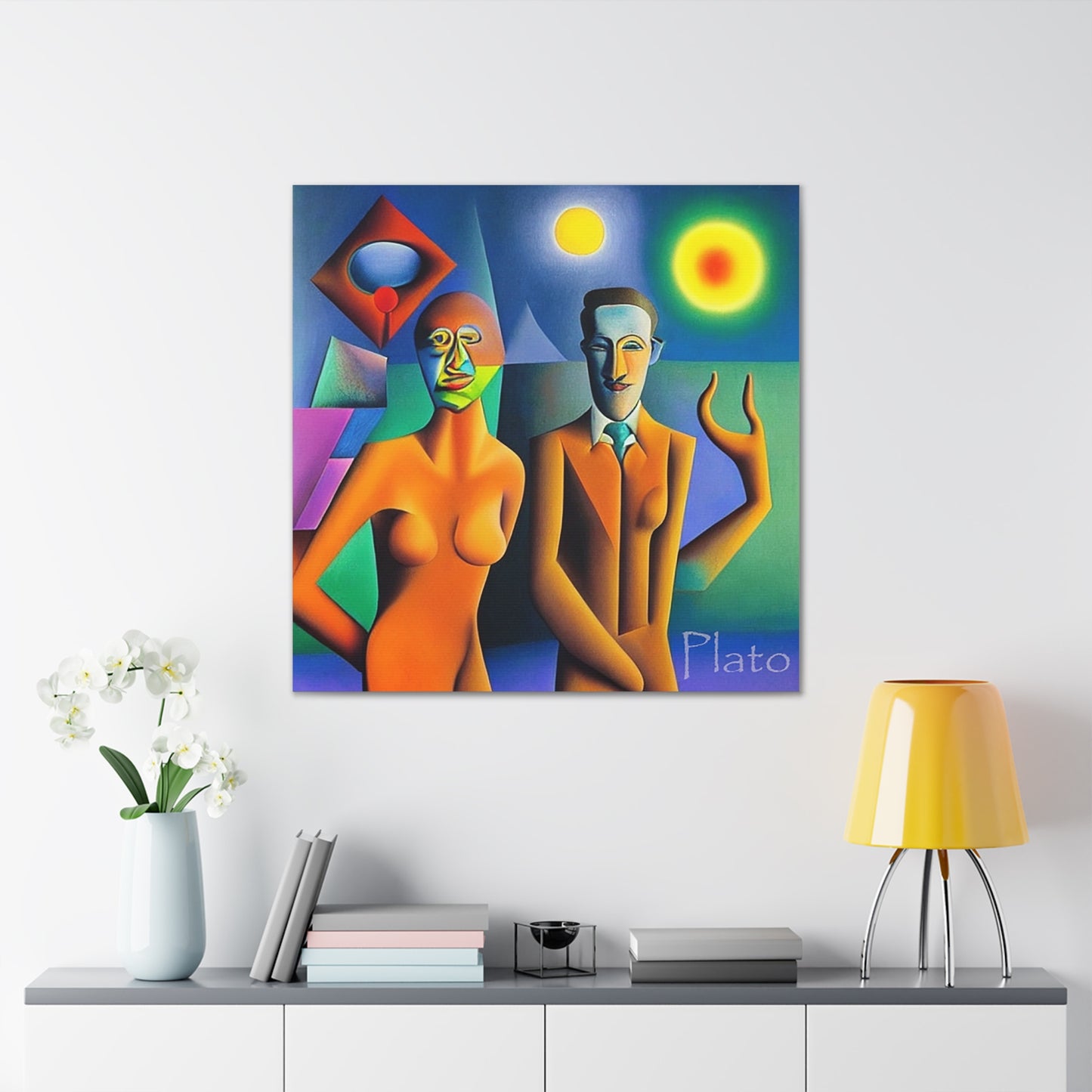 Celestial Encounter on Canvas