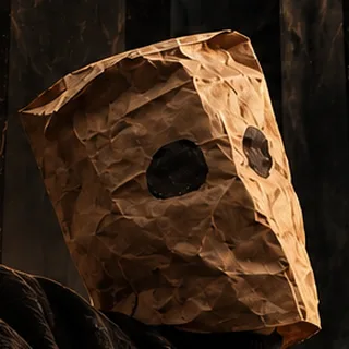 the paper mask, cropped as a profile picture